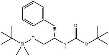 (S)-TERT-BUTYL 1-(TERT-BUTYLDIMETHYLSILYLOXY)-3-PHENYLPROPAN-2-YLCARBAMATE Struktur