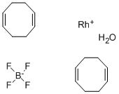 双(1,5-环辛二烯)四氟硼酸铑(Ⅰ)水合物, 207124-65-0, 结构式