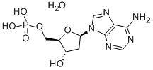 2`-脱氧腺苷5`-单磷酸一水 结构式