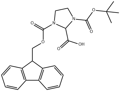 (R,S)-N-FMOC-N'-BOC-IMIDAZOLIDINE-2-CARBOXYLIC ACID|芴甲氧羰基-叔丁氧羰基-咪唑烷-2-羧酸