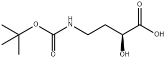 Butanoic acid, 4-[[(1,1-dimethylethoxy)carbonyl]amino]-2-hydroxy-, (2S)- (9CI) Struktur