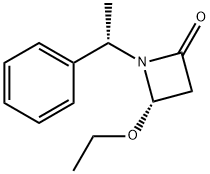 2-Azetidinone,4-ethoxy-1-[(1S)-1-phenylethyl]-,(4S)-(9CI) Structure