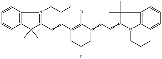 2-[2-[2-CHLORO-3-[(1,3-DIHYDRO-3,3-DIMETHYL-1-PROPYL-2H-INDOL-2-YLIDENE)ETHYLIDENE]-1-CYCLOHEXEN-1-YL]ETHENYL]-3,3-DIMETHYL-1-PROPYLINDOLIUM IODIDE