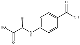 Benzoic acid, 4-[[(1S)-1-carboxyethyl]amino]- (9CI) 结构式