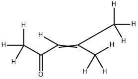 4-甲基-3-戊烯-2-酮-D10 结构式