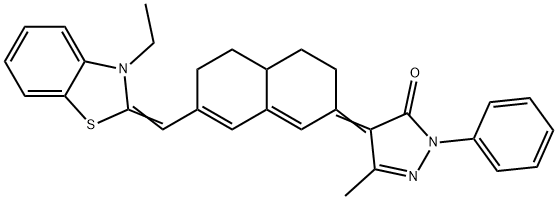 2-PYRAZOLIN-5-ONE, 4-[7-[(3-ETHYL-2-BENZOTHIAZOLINYLIDENE)METHYL]-4,4A,5,6-TETRAHYDRO-2(3H)-NAPHTHYLIDENE]-3-METHYL-1-PHENYL-|