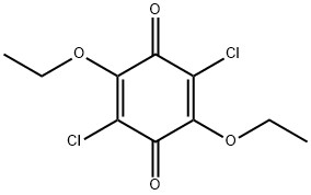 2,5-ジクロロ-3,6-ジエトキシ-1,4-ベンゾキノン 化学構造式