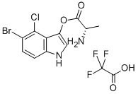 5-溴-4-氯-1H-吲哚-3-基 L-丙氨酸酯三氟乙酸盐,207725-18-6,结构式
