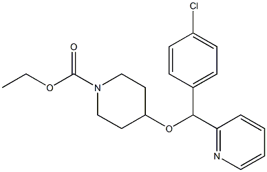 4-((4-クロロフェニル)(ピリジン-2-イル)メトキシ)ピペリジン-1-カルボン酸エチル 化学構造式