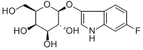 6-氟-1H-吲哚-3-基 BETA-D-吡喃半乳糖苷, 207727-11-5, 结构式
