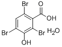 2,4,6-トリブロモ-3-ヒドロキシ安息香酸一水和物 化学構造式