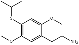 2-(2,5-ジメトキシ-4-イソプロピルスルファニルフェニル)エタンアミン 化学構造式