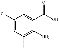 2-アミノ-5-クロロ-3-メチル安息香酸 化学構造式