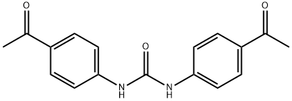 1,3-ビス(4-アセチルフェニル)尿素 化学構造式