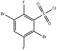 2,5-二溴-3,6-二氟苯磺酰氯 结构式