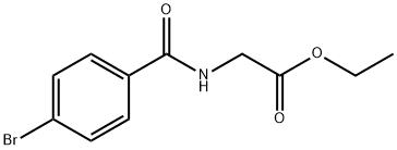 (4-溴-苯甲酰氨基)-乙酸乙酯, 207864-21-9, 结构式