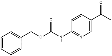 BENZYL (5-ACETYLPYRIDIN-2-YL)CARBAMATE 化学構造式