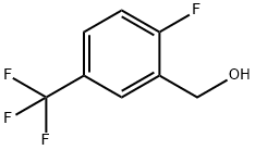 2-フルオロ-5-(トリフルオロメチル)ベンジルアルコール 化学構造式