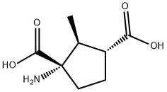 1,3-Cyclopentanedicarboxylicacid,1-amino-2-methyl-,(1S,2S,3R)-(9CI) Struktur