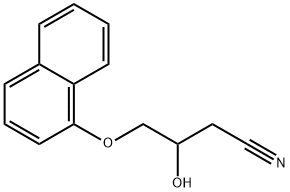 3-ヒドロキシ-4-(1-ナフタレニルオキシ)ブタンニトリル 化学構造式