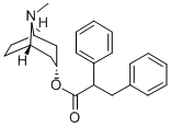 α-Phenylbenzenepropionic acid 8-methyl-8-azabicyclo[3.2.1]octan-3-yl ester 结构式