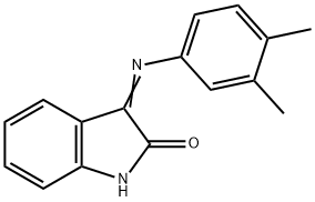 3-[(3,4-dimethylphenyl)imino]-1,3-dihydro-2H-indol-2-one 结构式