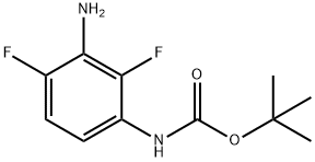 N-(3-氨基-2,4-二氟苯基)氨基甲酸叔丁酯 结构式
