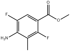 Benzoic acid, 4-amino-2,5-difluoro-3-methyl-, methyl ester (9CI) 结构式