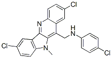 (4-CHLORO-PHENYL)-(2,7-DICHLORO-10-METHYL-10H-INDOLO[3,2-B]QUINOLIN-11-YL)-METHYL-AMINE 结构式