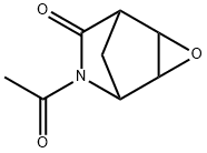 3-Oxa-6-azatricyclo[3.2.1.02,4]octan-7-one, 6-acetyl- (9CI) Struktur