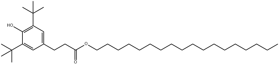3-(3,5-ジ-tert-ブチル-4-ヒドロキシフェニル)プロピオン酸ステアリル 化学構造式
