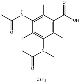 calcium 3-(acetylamino)-5-(acetylmethylamino)-2,4,6-triiodobenzoate (1:2)  Structure