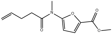 2-Furancarboxylic  acid,  5-[methyl(1-oxo-4-pentenyl)amino]-,  methyl  ester  (9CI) 结构式