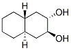 rel-(4aα*,8aβ*)-デカヒドロ-2α*,3β*-ナフタレンジオール 化学構造式