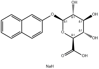 2-ナフタレニルβ-D-グルコピラノシドウロン酸ナトリウム 化学構造式