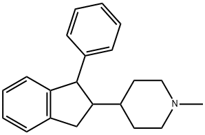 1-Methyl-4-(1-phenylindan-2-yl)piperidine Structure