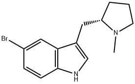 (S)-5-溴-3 - ((1-甲基吡咯烷-2-基)甲基)-1H-吲哚 结构式
