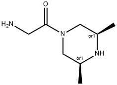 Piperazine, 1-(aminoacetyl)-3,5-dimethyl-, (3R,5S)-rel- (9CI),208468-77-3,结构式