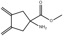 Cyclopentanecarboxylic acid, 1-amino-3,4-bis(methylene)-, methyl ester (9CI) Structure