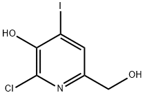 2-氯-6-羟基甲基吡啶-4-碘-3-醇 结构式