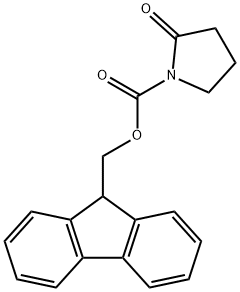 2-オキソピロリジン-1-カルボン酸(9H-フルオレン-9-イル)メチル 化学構造式