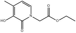 1(2H)-Pyridineacetic acid, 3-hydroxy-4-methyl-2-oxo-, ethyl ester (9CI) 化学構造式