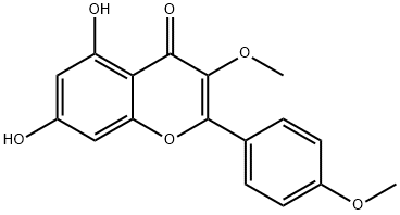 5,7-DIHYDROXY-3-METHOXY-2-(4-METHOXY-PHENYL)-CHROMEN-4-ONE Struktur