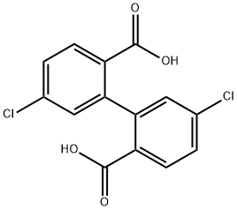 5,5'-Dichlorobiphenyl-2,2'-dicarboxylic acid,20872-11-1,结构式
