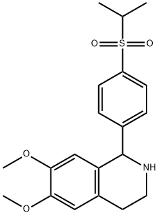 1,2,3,4-テトラヒドロ-1-[4-(イソプロピルスルホニル)フェニル]-6,7-ジメトキシイソキノリン 化学構造式