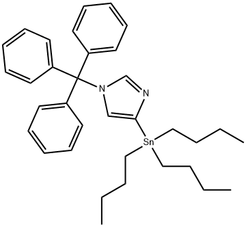 1-トリチル-1H-イミダゾール-4-イルトリブチルスタンナン 化学構造式