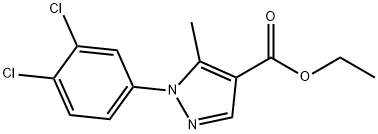 ETHYL 1-(3,4-DICHLOROPHENYL)-5-METHYL-1H-PYRAZOLE-4-CARBOXYLATE 结构式