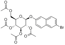 (6-BROMO-2-NAPHTHYL)-2,3,4,6-TETRA-O-ACETYL-BETA-D-GLUCOPYRANOSIDE Struktur