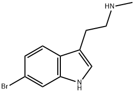 2-(6-溴-1H-吲哚-3-基)-N-甲基乙胺, 209169-05-1, 结构式