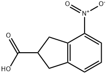 1H-Indene-2-carboxylicacid,2,3-dihydro-4-nitro-(9CI) Struktur